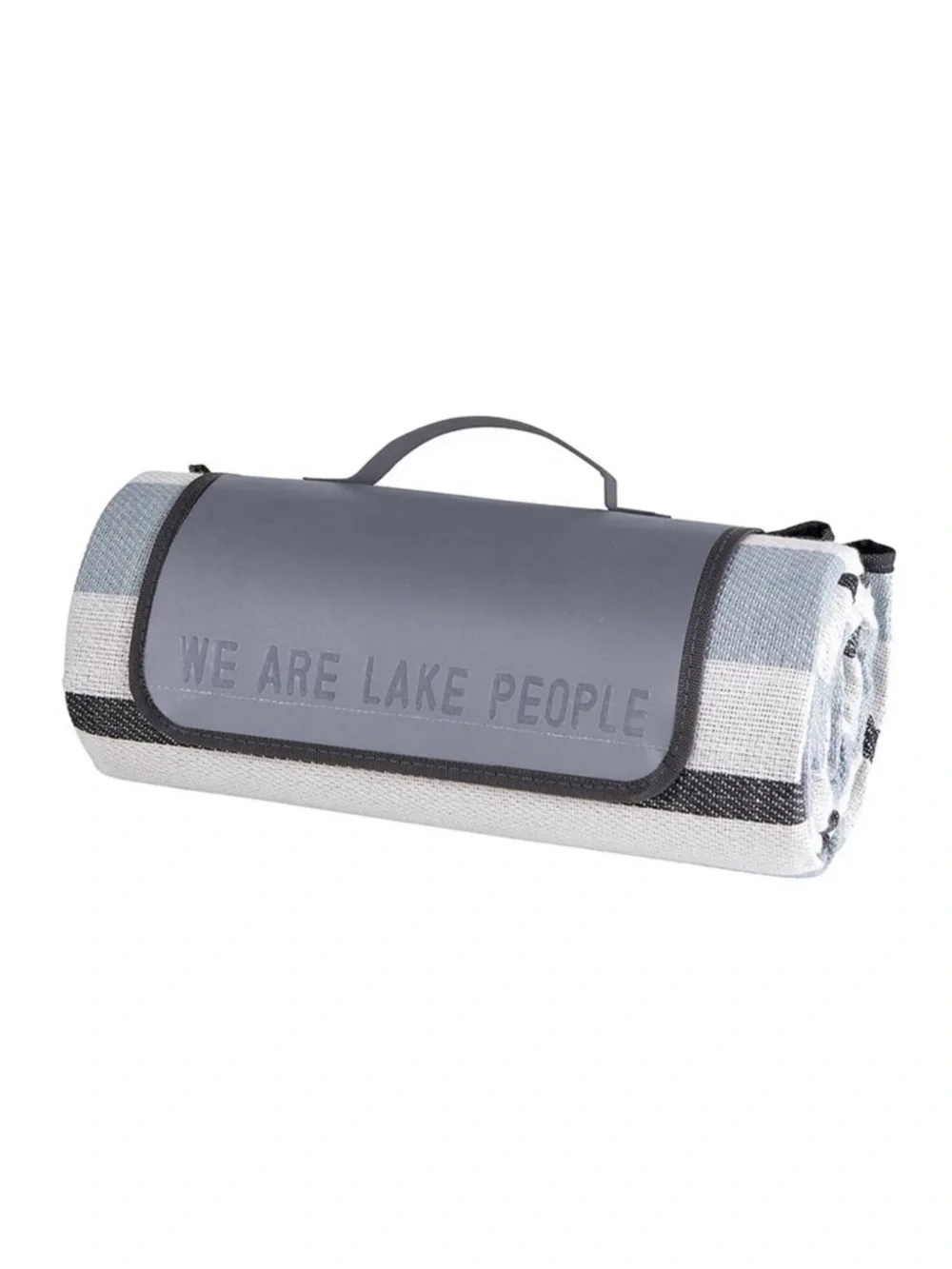 NEW Gray Roll-Up Picnic Blanket Bag